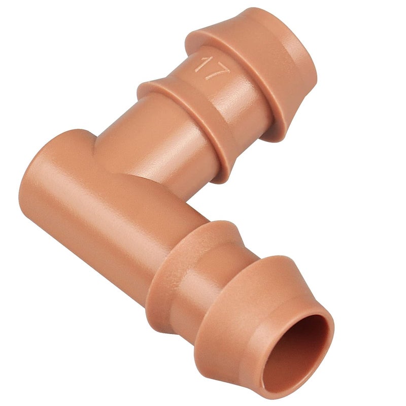 Gardrip Drip Irrigation Barbed Elbow：20 Pack Drip Irrigation Elbow Parts Fits for 1/2 Inch Drip Irrigation Tubing 17mm 0.600" ID for Patio Lawn Garden - Image 1